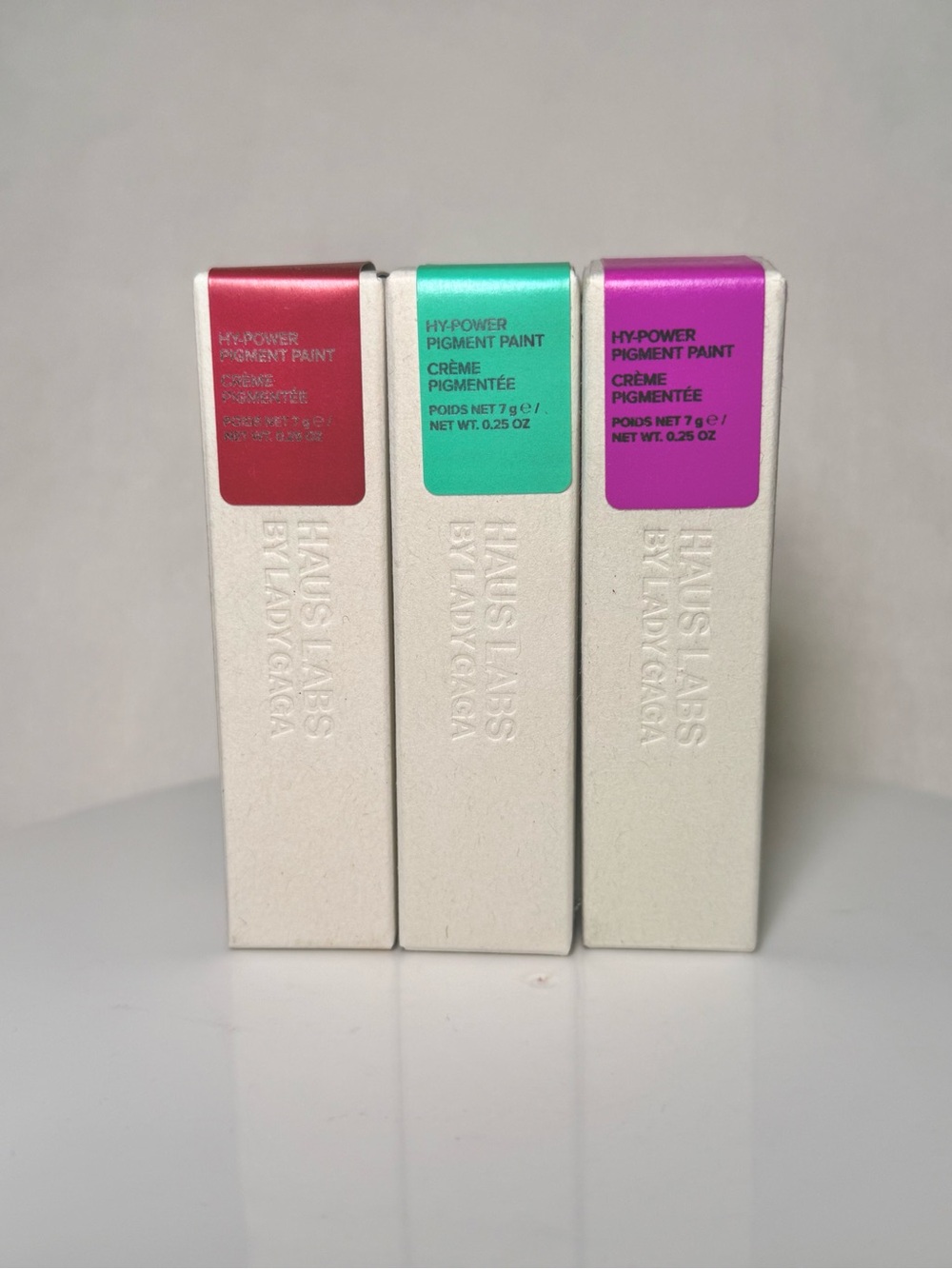 Haus Labs Hy-Power Pigment Paint in  burgundy,mint,fuchsia  NEW retail 29 each